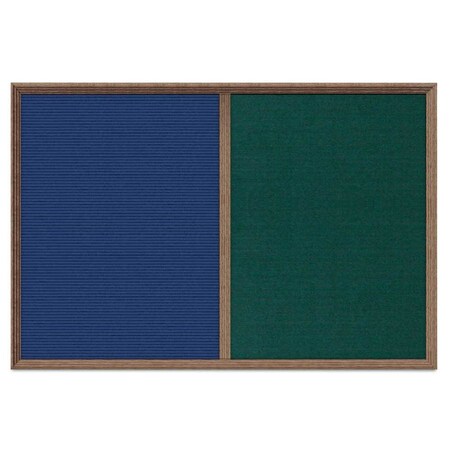 United Visual Products Enclosed Corkboard, 1 Door, 24"x36", 4" Fra UV3422-WHITE-AMETHY